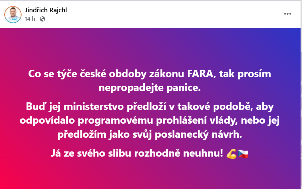 Printscreen z facebooku Jindřicha Reichla Snímek obrazovky 2026 03 24 102818