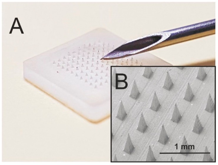 Microneedle array comparison with Hypodermic needle