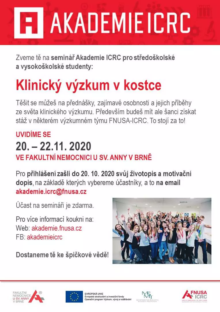 Pozvanka na seminar Akademie ICRC 2020