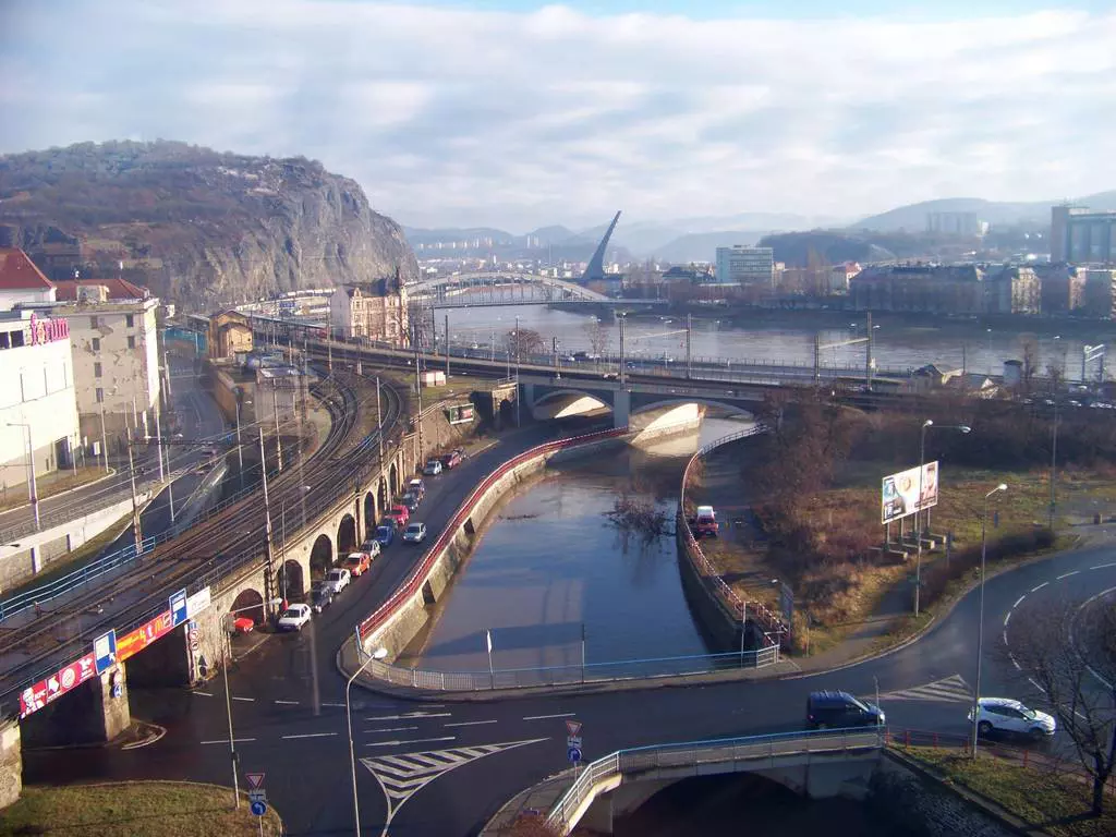 Ústí nad Labem ústí Bíliny z lanovky