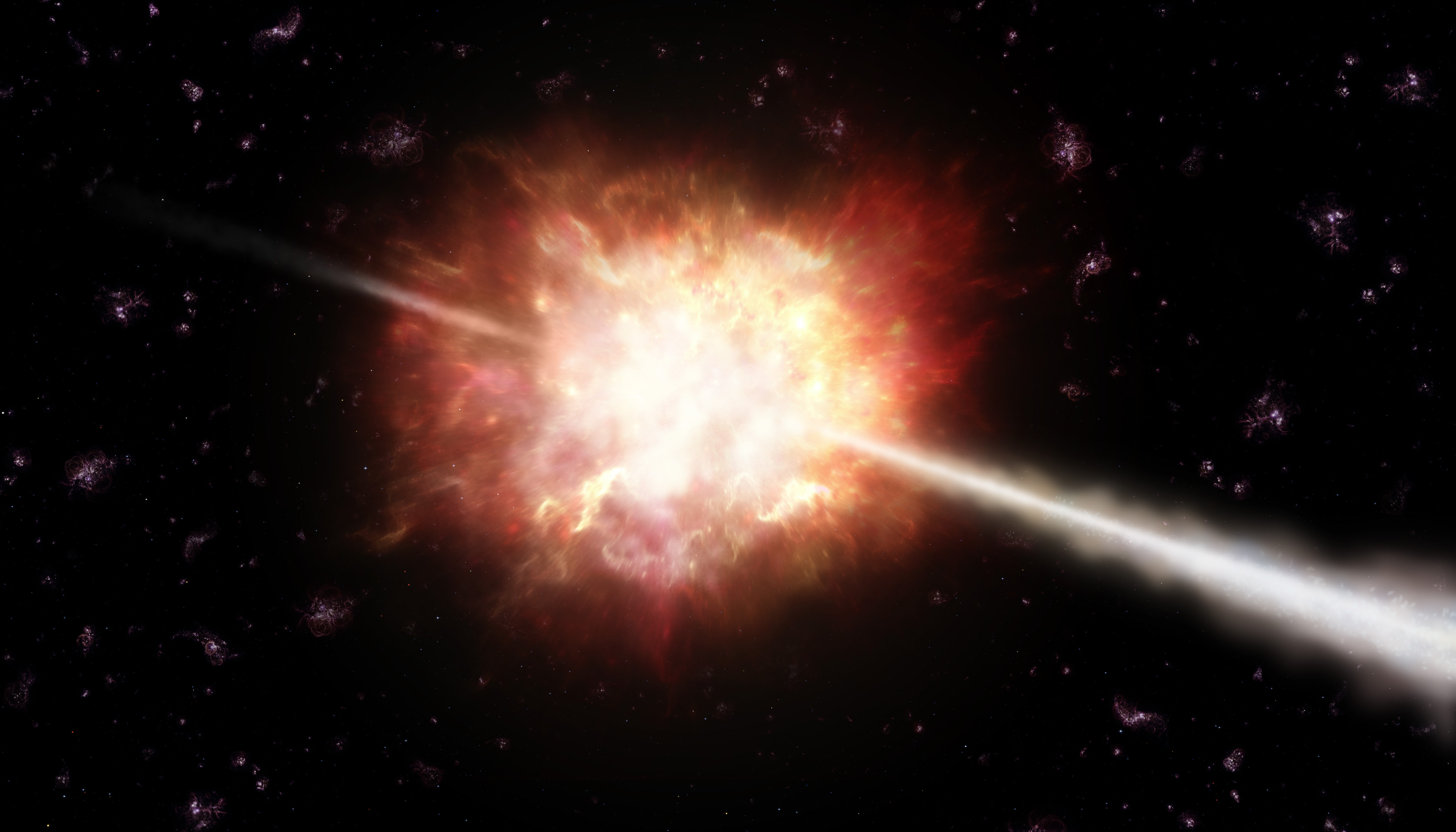 20230512Artists impression of  a gamma ray burst