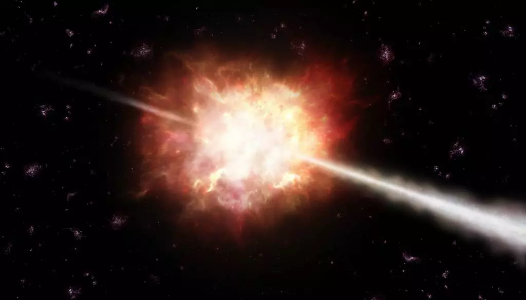 20230512Artists impression of a gamma ray burst