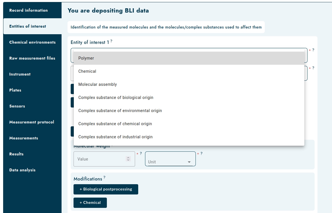 MBDB databaze menu