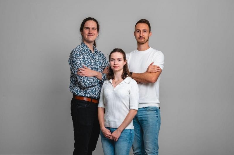Start-up VUT ELEDU – Pavel Tomíček, Veronika Junasová a Matej Kadlíček. | Foto: Jakub Rozboud