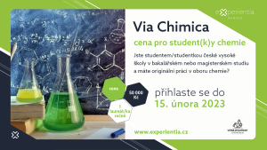 Studenti chemie se mohou i letos hlásit do soutěže Via Chimica